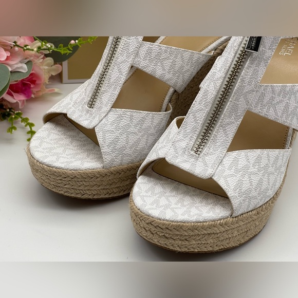 Michael Kors Women's Caged Espadrille Wedges Platform Sandals Shoes - Picture 16 of 16